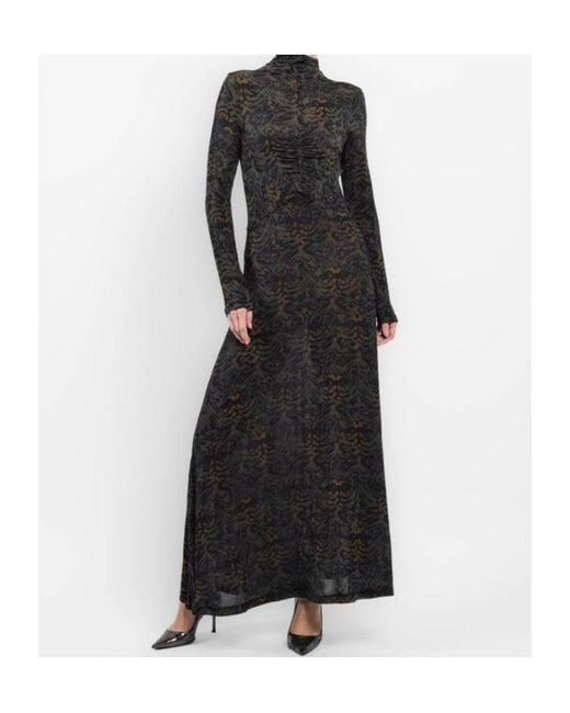 Ulla Johnson Black Long-Sleeved Turtleneck Dress