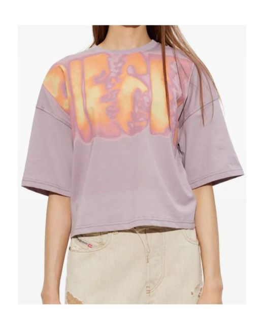 DIESEL Pink T-Cropyn-Aa1 T-Shirt