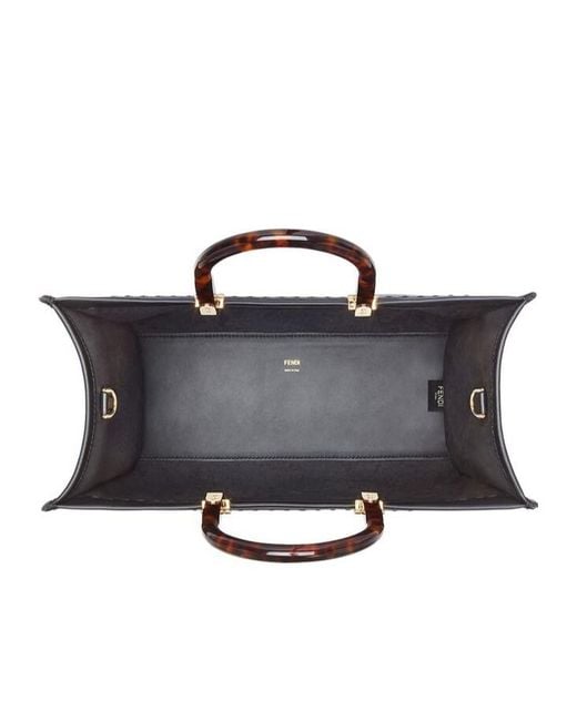 Fendi Black Sunshine Medium Tote Bag