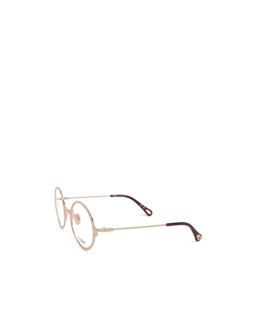 Chloé White Chloé Eyewear Round Frame Glasses