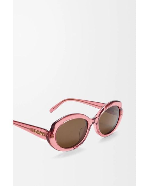 Loewe Brown Mini Oval Slim Sunglasses