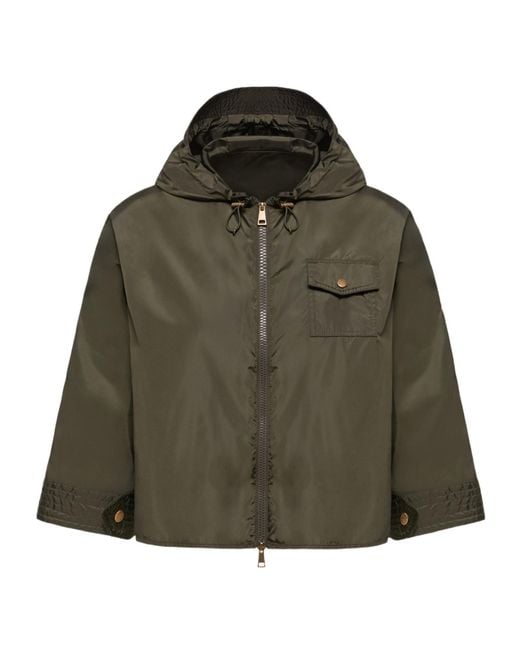 Moncler Green Hooded Cape
