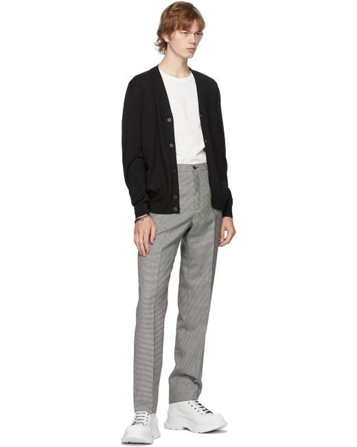 McQueen Black Button Cardigan for men