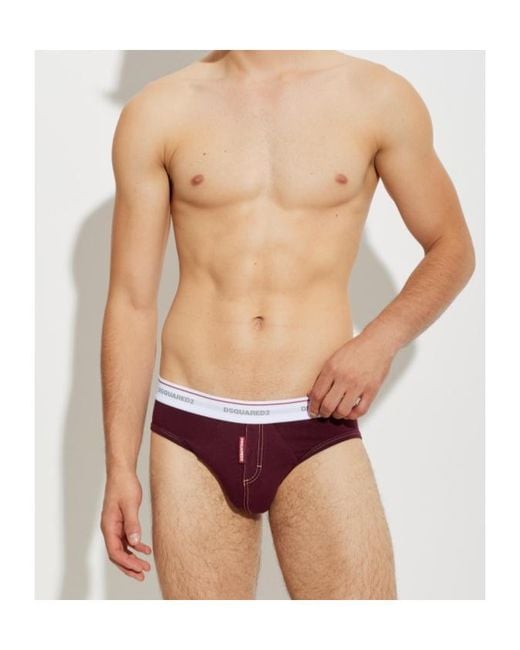 DSquared² Purple Briefs for men
