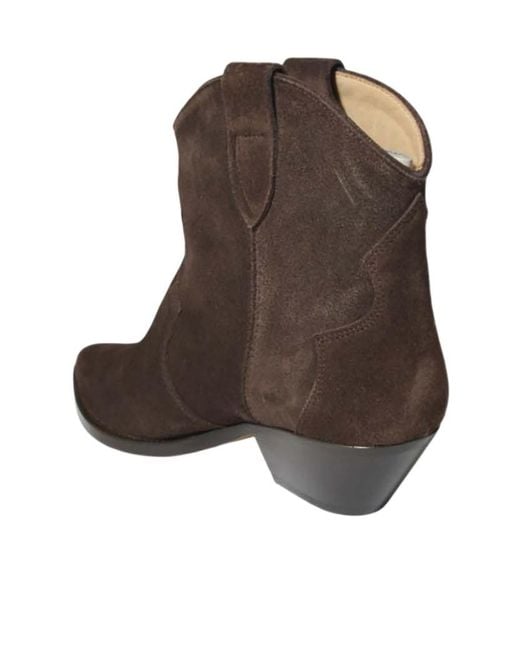 Isabel Marant Brown Dewina Pointed Toe Anckle Boots