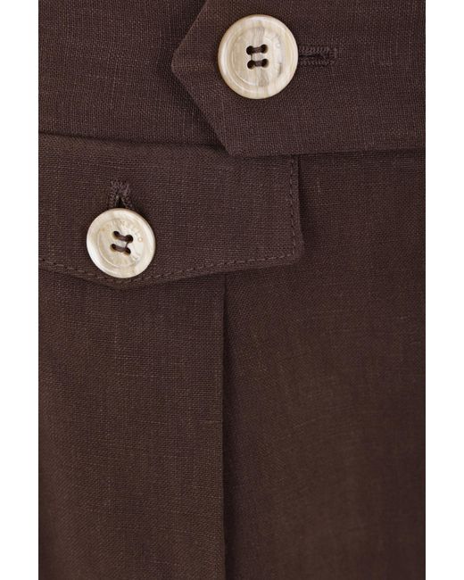 Brunello Cucinelli Brown Double Breasted Two-Piece Tailored Suit for men