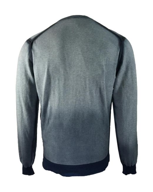 Armani Jeans Blue Round-Collar And Long-Sleeved Sweater for men
