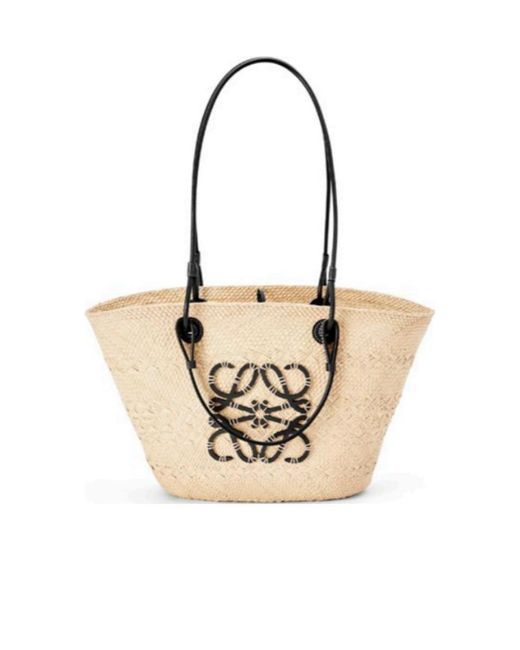 Loewe Natural Anagram Embroidered Basket Bag