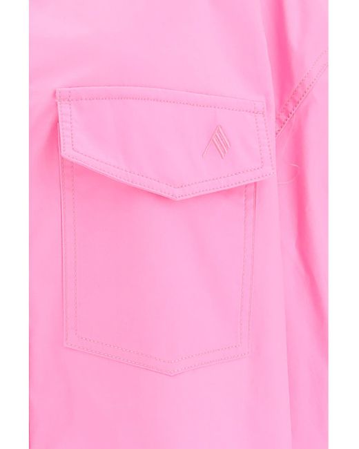 The Attico Pink The Elaine Buttoned Long-Sleeved Shirt