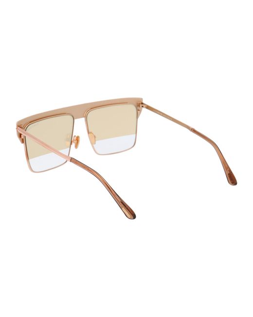 Tom Ford White Square Sunglasses for men