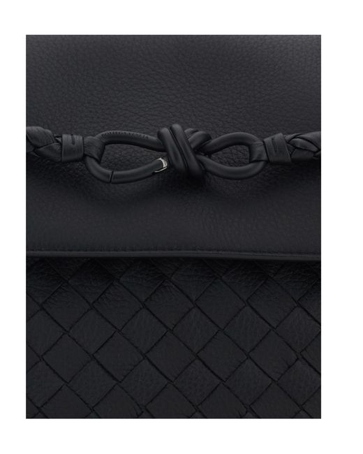Bottega Veneta Black Leather Small Andiamo Crossbody Bag for men