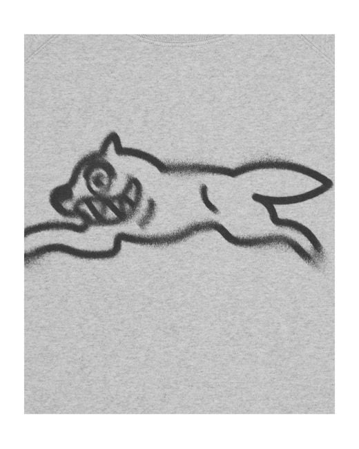 ICECREAM Gray Running Dog Graphic-Printed Crew-Neck Sweatshirt for men