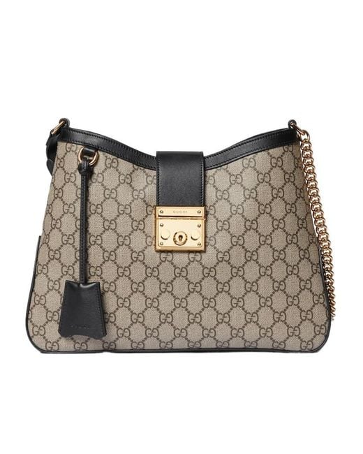 Gucci Gray Padlock Gg Medium Shoulder Bag