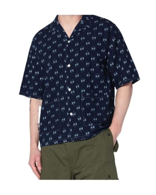 Needles Blue Short-Sleeve Shirt for men