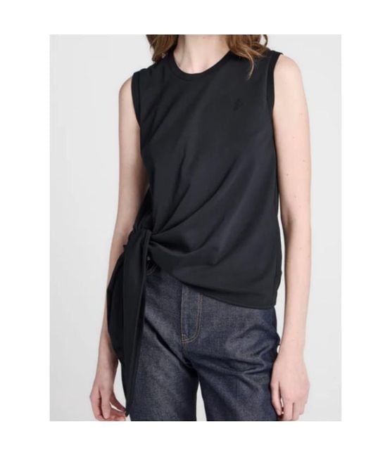 J.W. Anderson Black Jw Anderson Hem Knot Tank Top