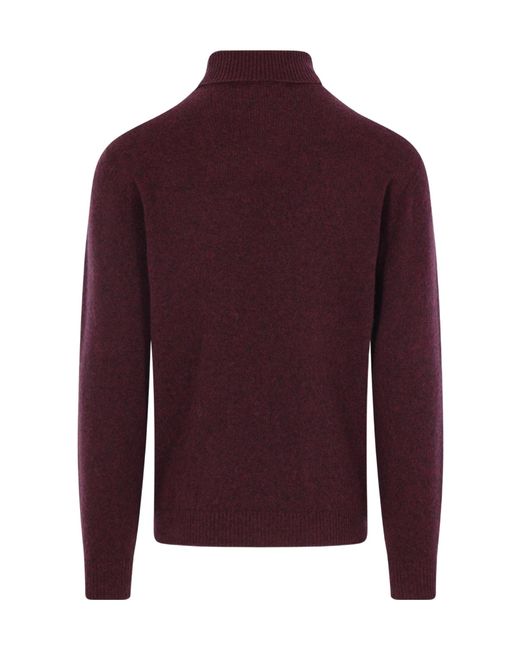 Roberto Collina Red High-Neck Long-Sleeve Sweater for men
