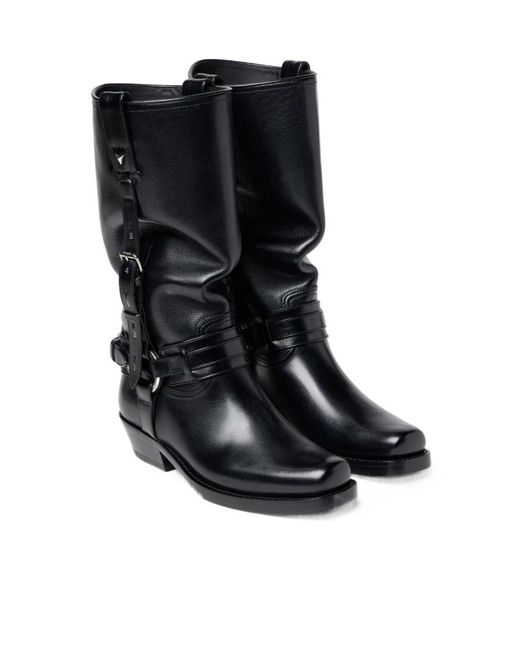 Fendi Black Count Leather Boots