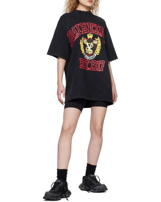 Balenciaga Blue Item O-Neck Short-Sleeved T-Shirt