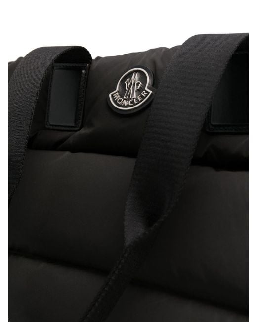 Moncler Black Logo Patch Puffer Tote Bag