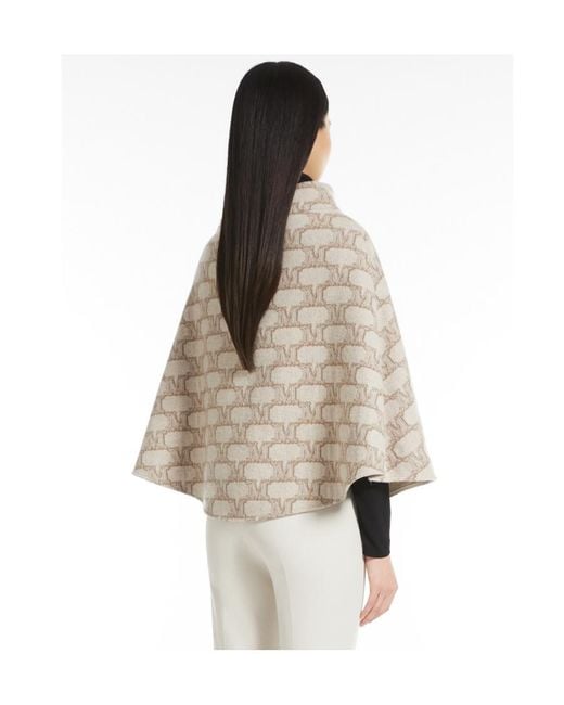 Max Mara Natural Wool And Cashmere Cape