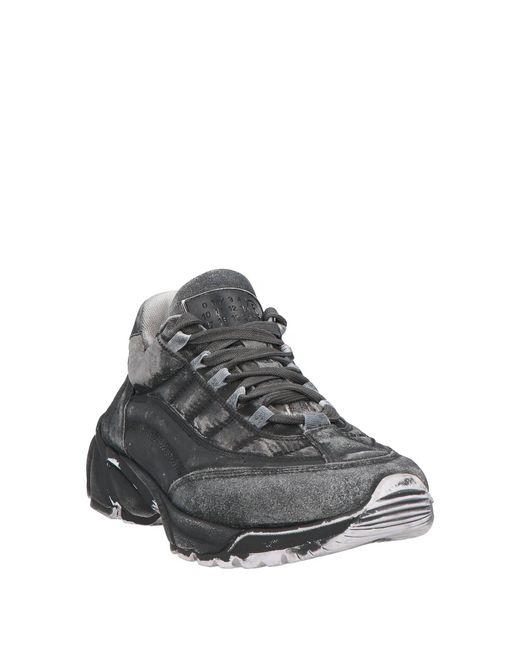 MM6 by Maison Margiela Gray Low-Top Leather Sneakers