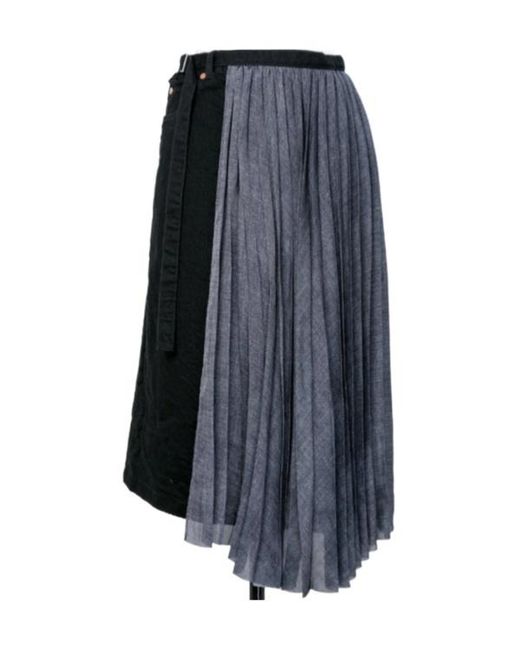 Sacai Blue Denim Skirt