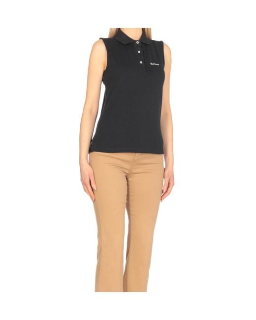 Barbour Blue Bowford Sleeveless Polo Shirt