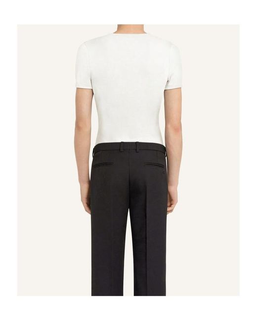 Courreges White Courrèges Logo Crew Neck T-Shirt for men