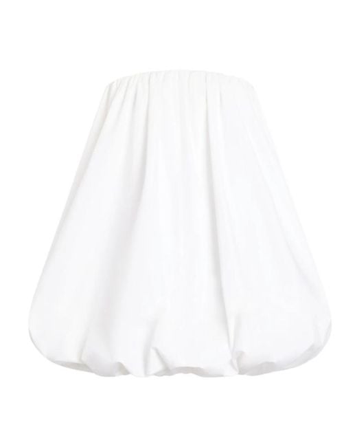 Patou White Loose Strapless Dress