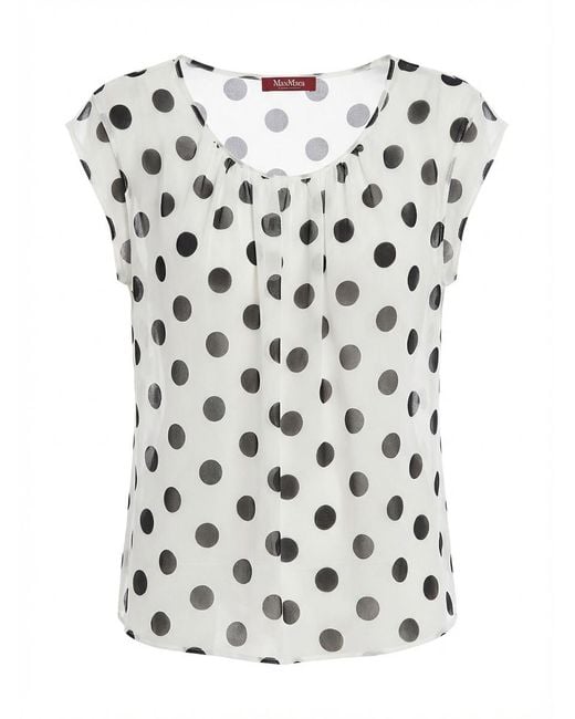 Max Mara White Crew Neck Top