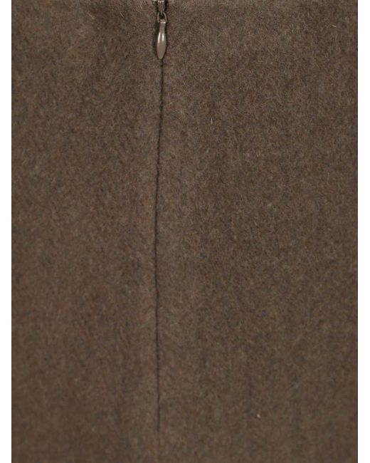 P.A.R.O.S.H. Brown Wool Mini Skirt