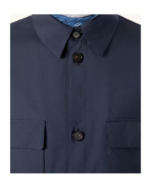 Loro Piana Blue Buttonned Pocket Jacket for men