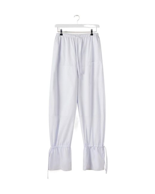 Lemaire White Drawstring-Fastening Parachute Trousers