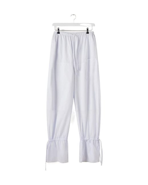 Lemaire White Drawstring-Fastening Parachute Trousers