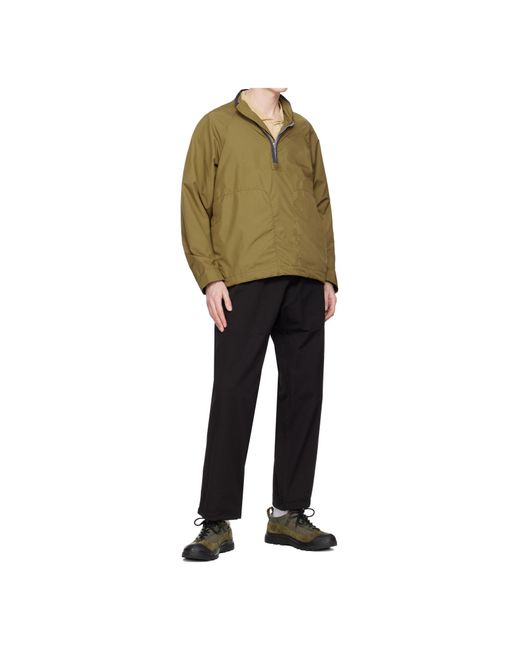 RANRA Black Elasticated Waistband Tapered Trousers for men