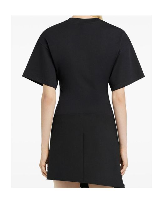 Courreges Black Courrèges Logo Printed Crewneck T-Shirt