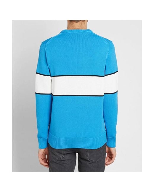 Givenchy Blue Logo Round Neck Sweater for men