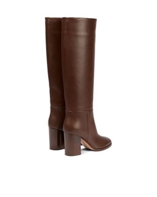 Gianvito Rossi Brown Knee-High Leather Boots