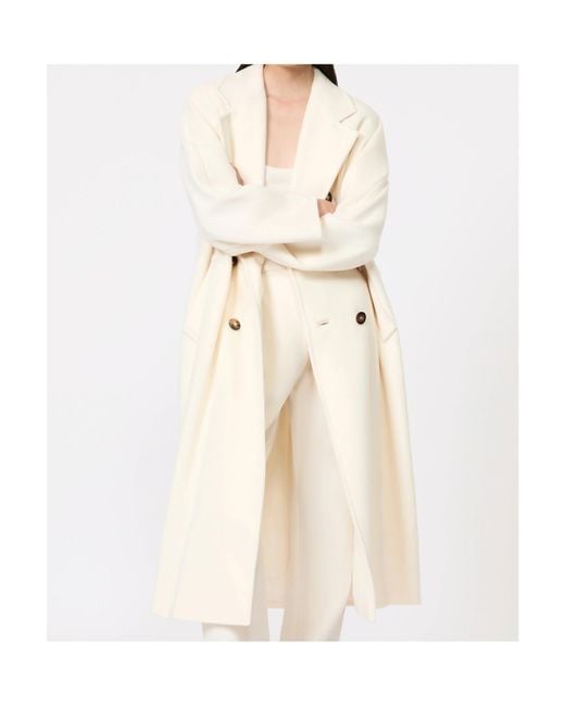 Max Mara Natural Madame Double-Breasted Belted Coat