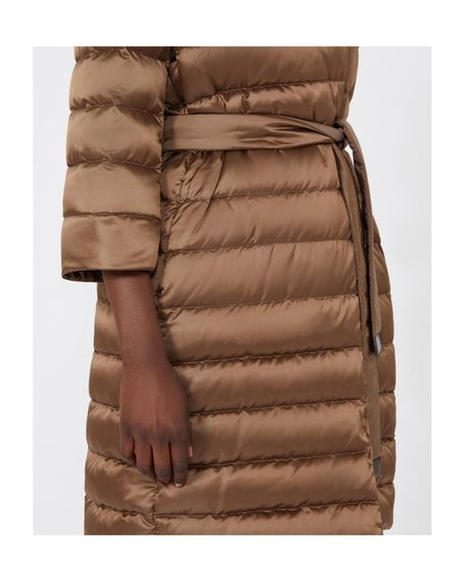 Max Mara Brown The Cube Novef Quilted Down Coat