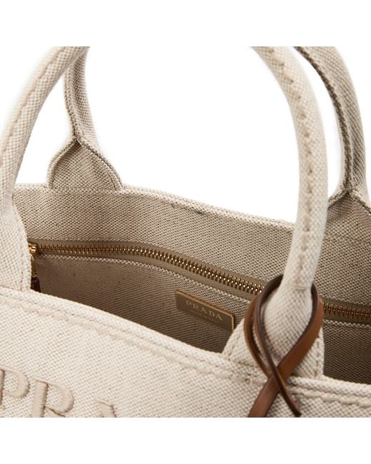 Prada Natural Canvas Lrg Ld62