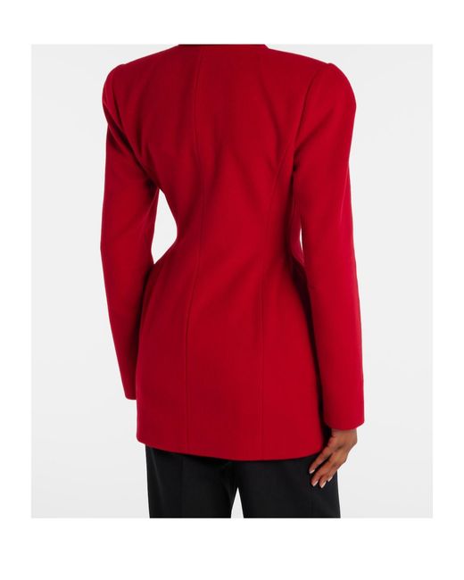 Magda Butrym Red Long-Sleeved Suit Jacket