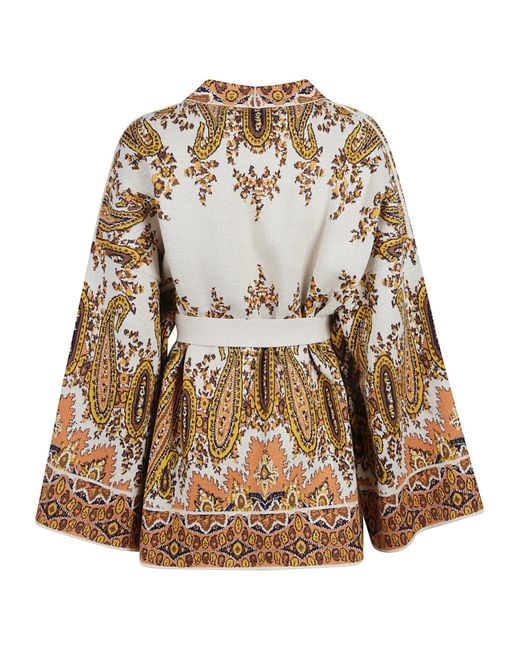 Etro Brown Belted Cape