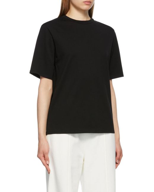 The Row Black Chiara Short-Sleeve Boxy T-Shirt