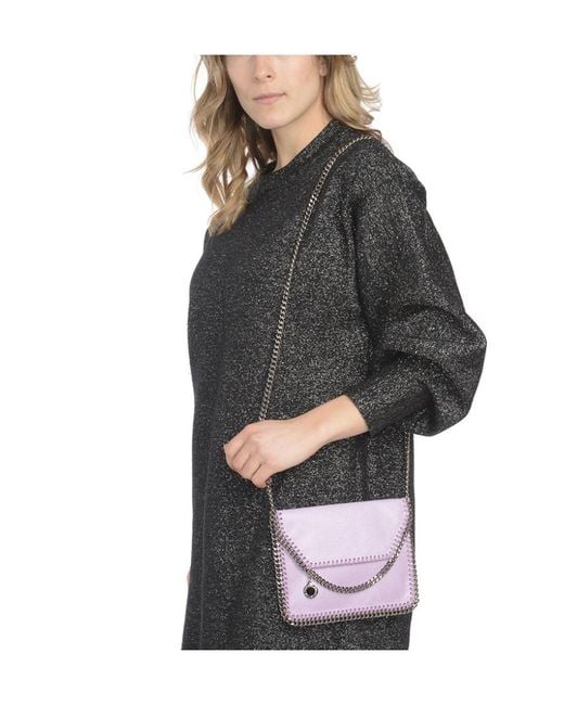 Stella McCartney Purple Falabella Chain Shoulder Bag