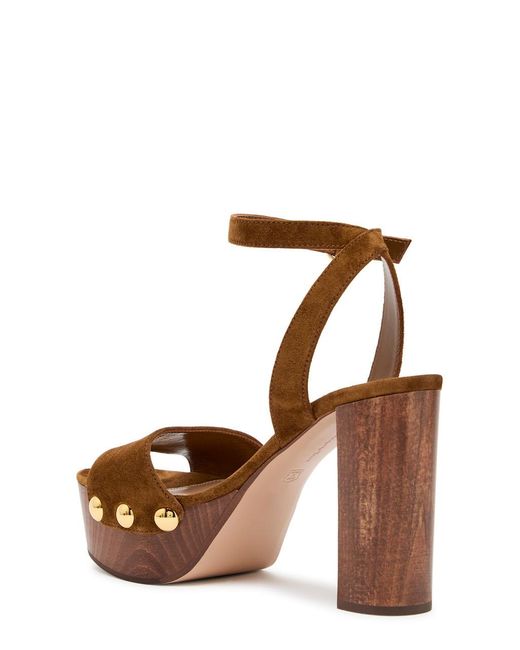 Gianvito Rossi Brown Ardéa 110 Platform Suede Sandals