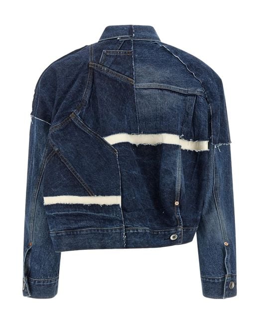 Sacai Blue Deconstructed Denim Jacket