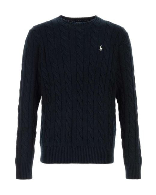 Polo Ralph Lauren Blue Driver Cable-Knit Sweater for men