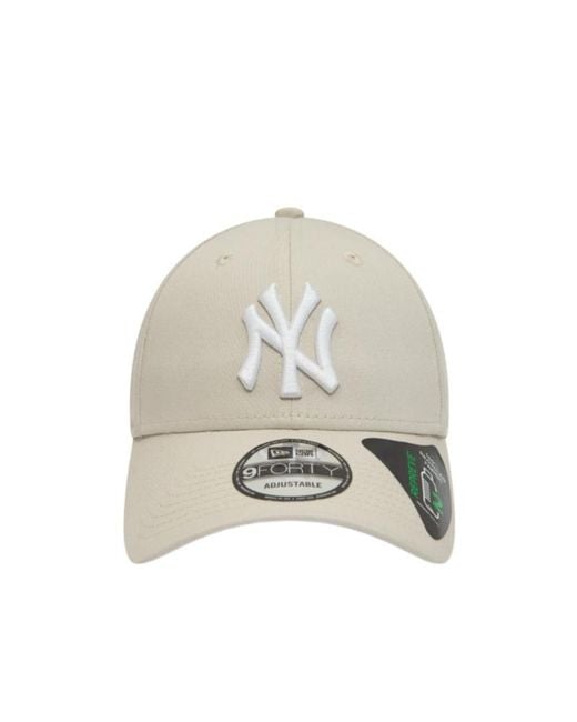 KTZ White New York Yankees Repreve League Essential Stone 9Forty Adjustable Cap for men