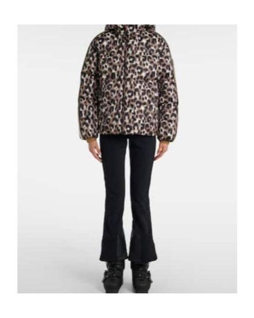 Fusalp Black Ada Leopard-Print Down Ski Jacket